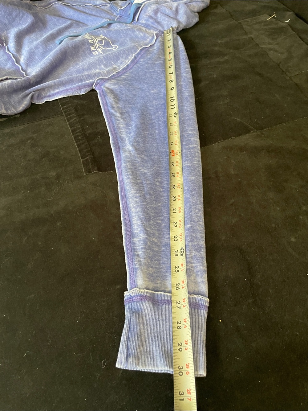 Women’s Sz S NWT BUDDY BY THE SEA Comfort Hoodie in a washed blue iris color - Picture 4 of 9